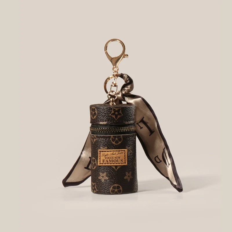 Printed Retro Mini Lipstick Bag Charm