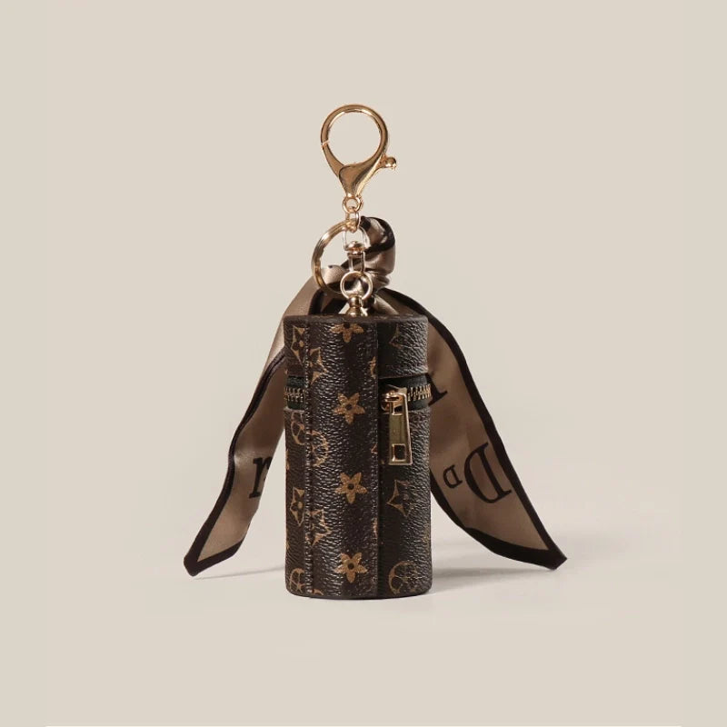 Printed Retro Mini Lipstick Bag Charm