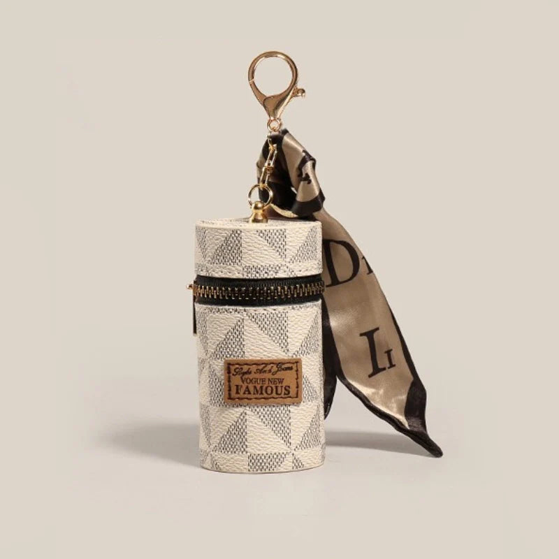 Printed Retro Mini Lipstick Bag Charm