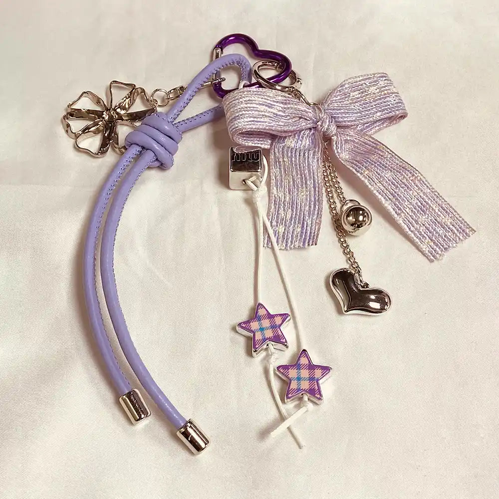 Purple Bow Bag Charm