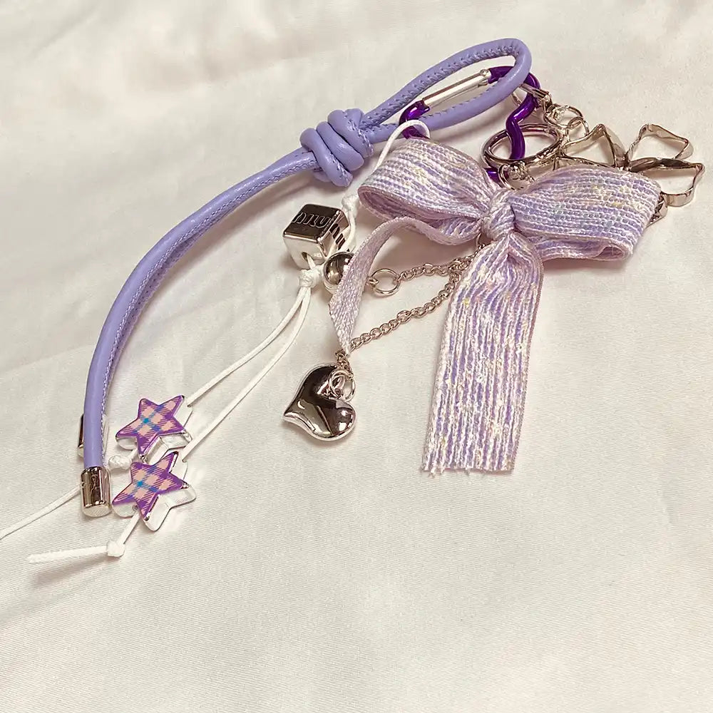 Purple Bow Bag Charm