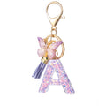 Purple Butterfly Letter Keychain