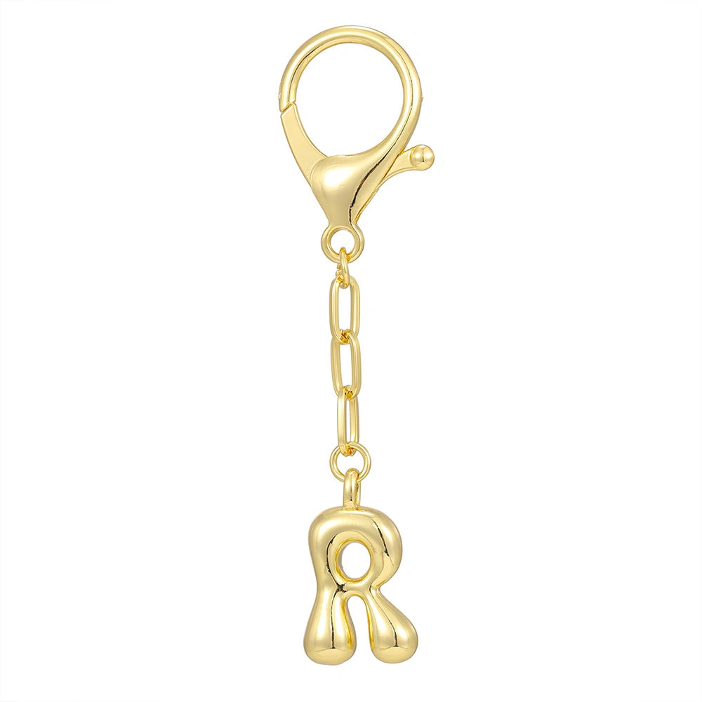 Gold Letter Bag Charm