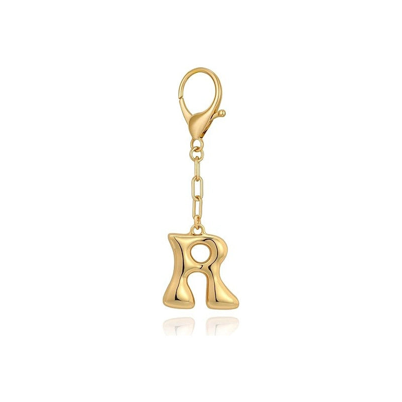 Gold Letter Bag Charm