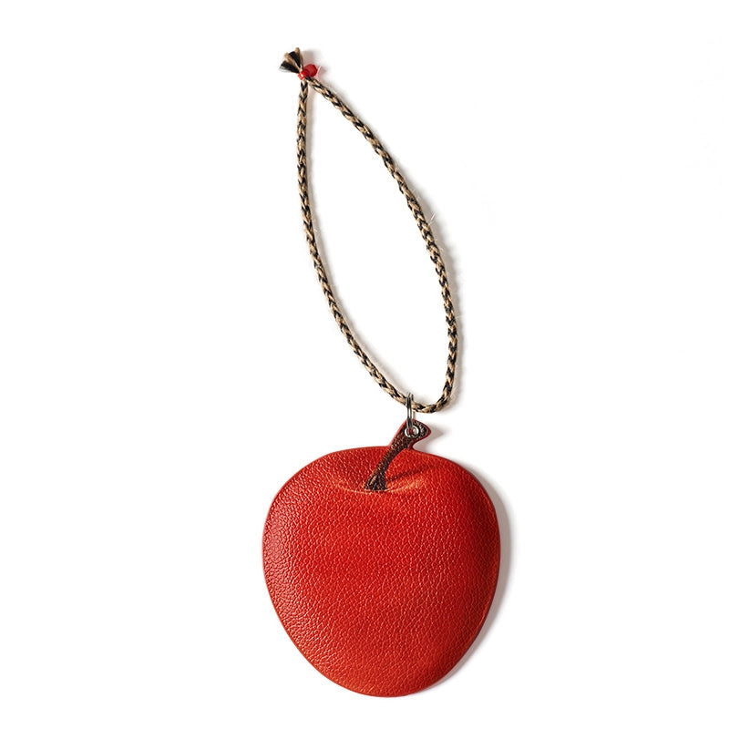Red Apple & Cat Bag Charm