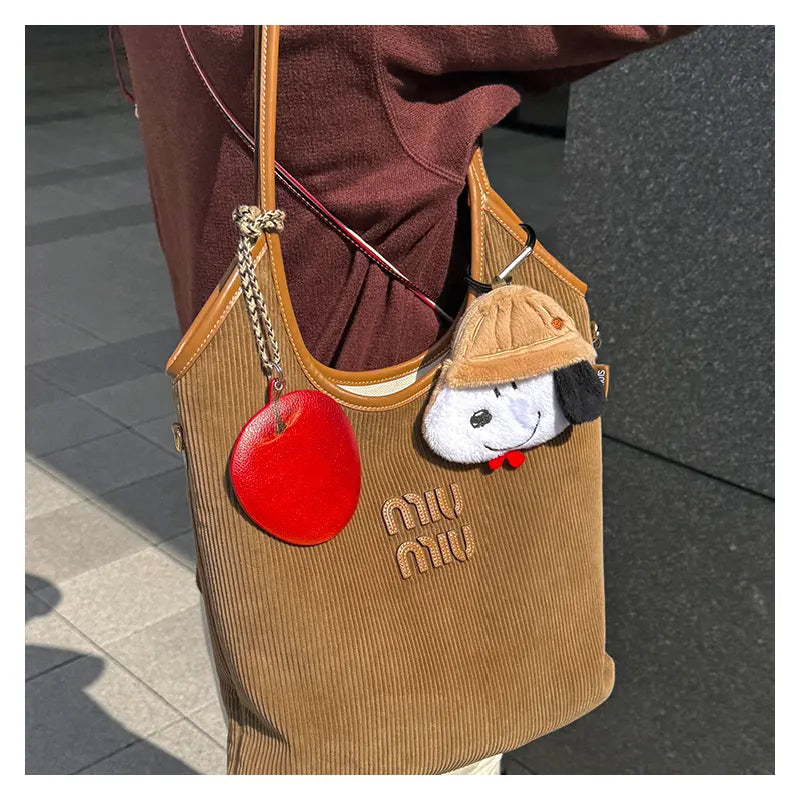 Red Apple & Cat Bag Charm
