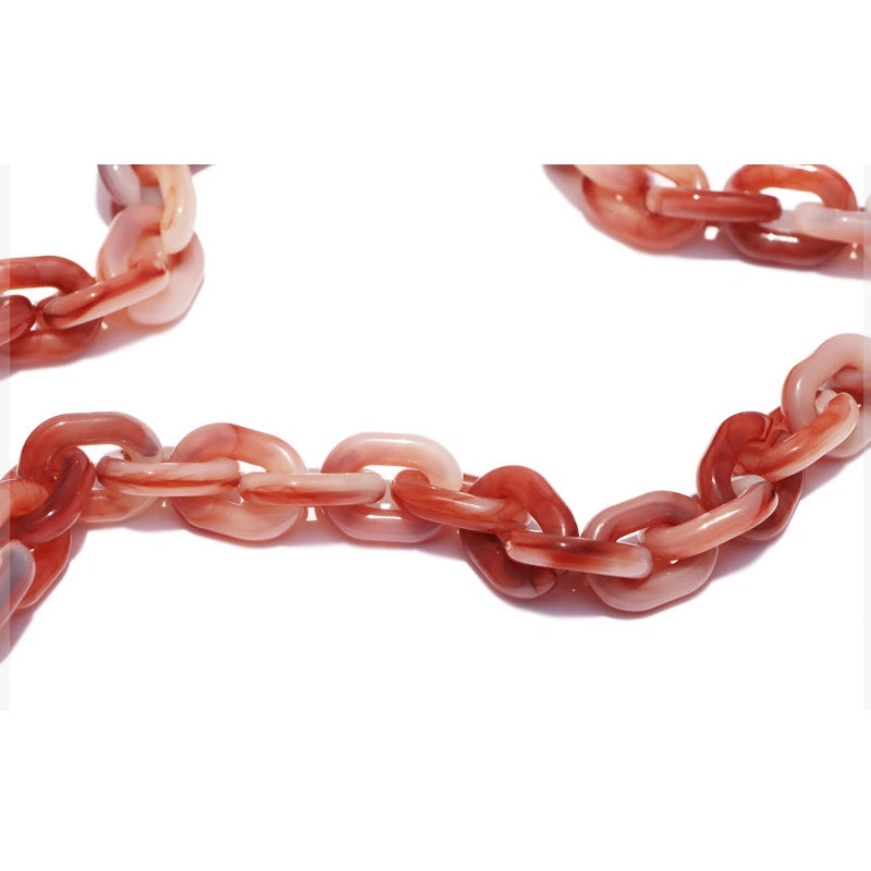 Red Marble Pattern Bag Chain