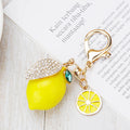 Rhinestone Lemon Bag Charm