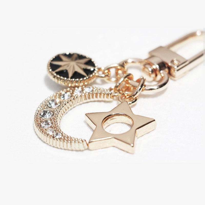 Rhinestone Moon & Star Bag Charm