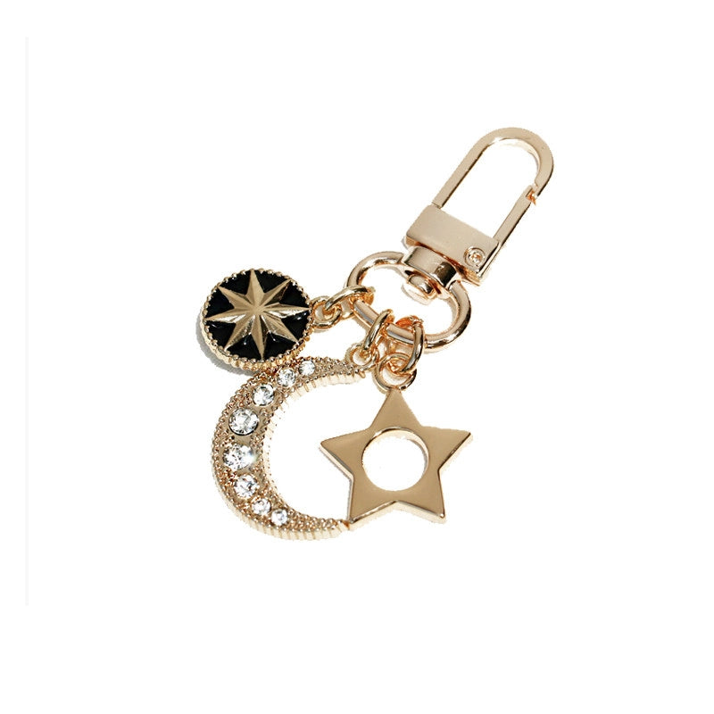Rhinestone Moon & Star Bag Charm