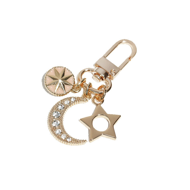 Rhinestone Moon & Star Bag Charm
