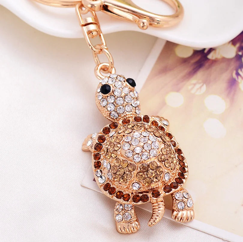 Rhinestone Turtle Bag Charm