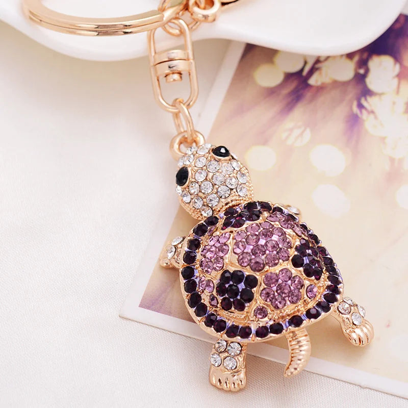 Rhinestone Turtle Bag Charm