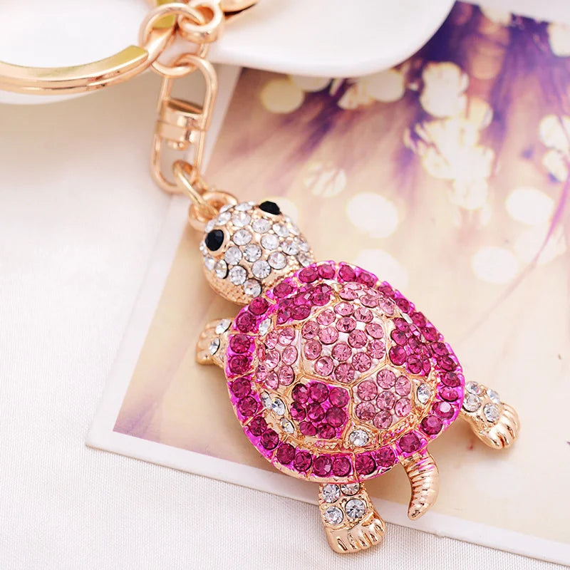 Rhinestone Turtle Bag Charm