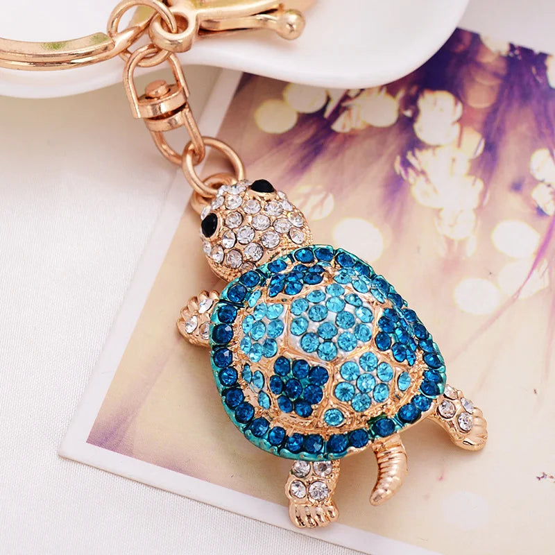 Rhinestone Turtle Bag Charm