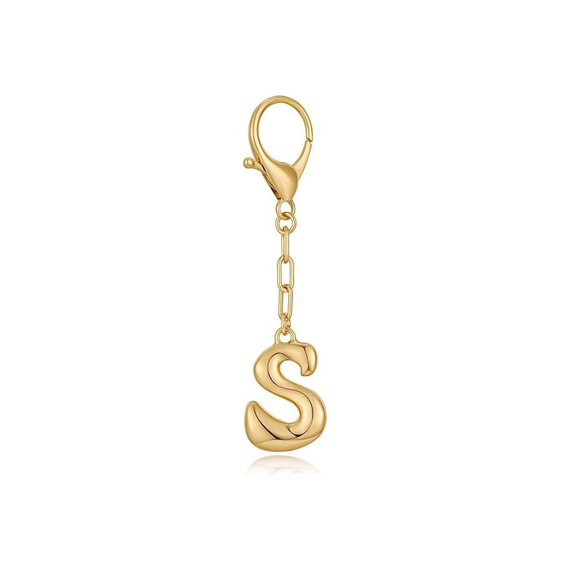 Gold Letter Bag Charm