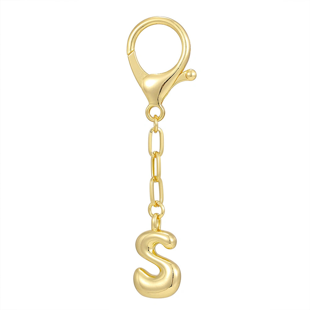 Gold Letter Bag Charm