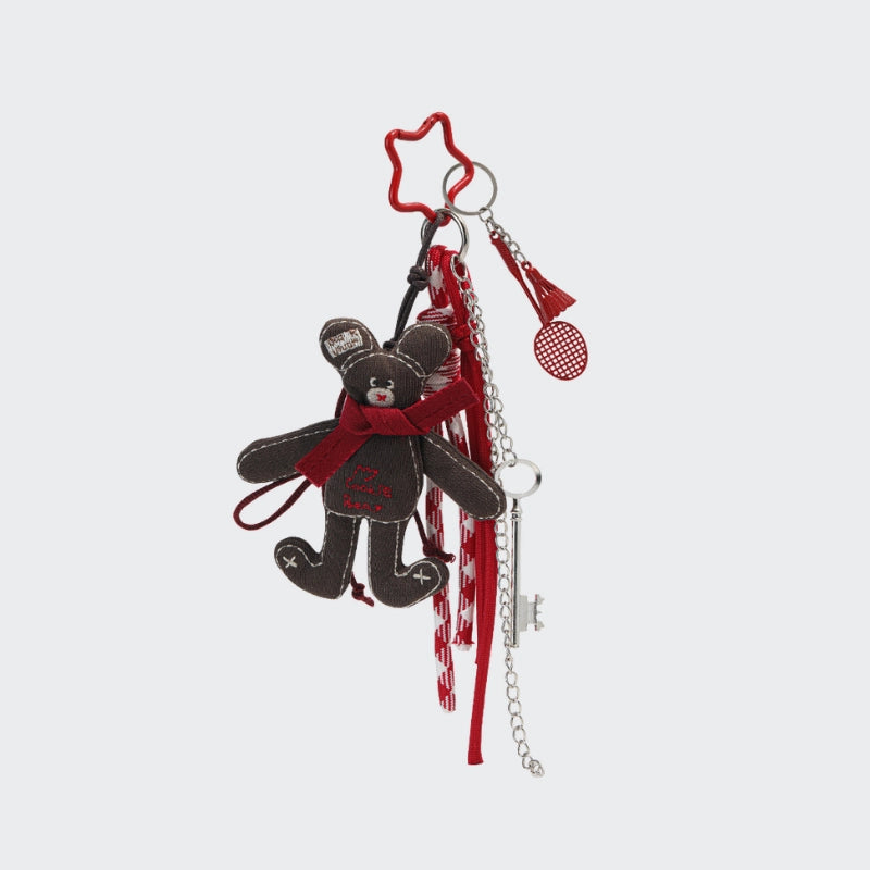 Scarf Teddy Bear Bag Charm