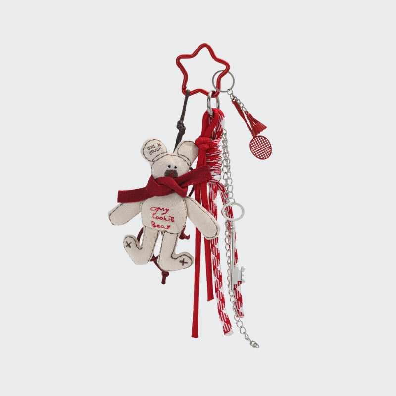Scarf Teddy Bear Bag Charm