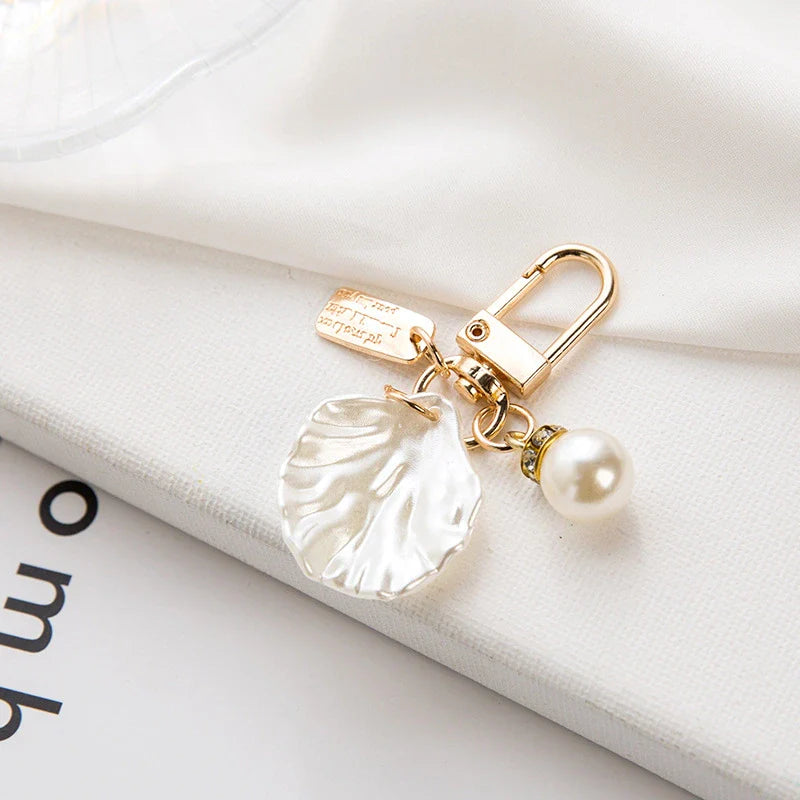 Shell Metal Keychain Bag Charm
