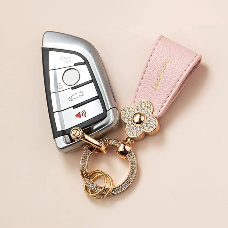 Shiny Four-Leaf Clover Keychain