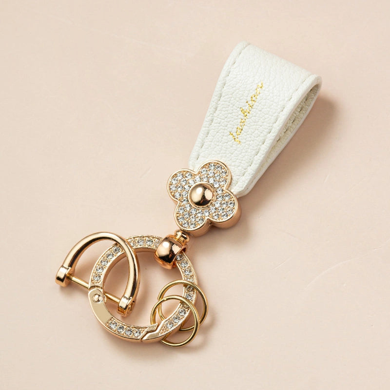 Shiny Four-Leaf Clover Keychain