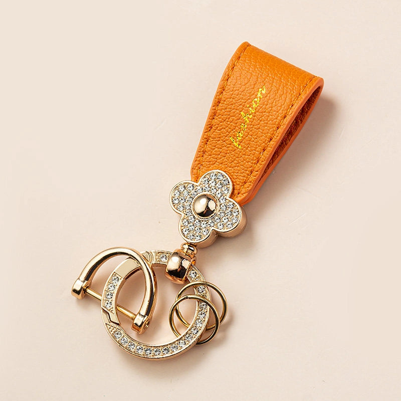 Shiny Four-Leaf Clover Keychain