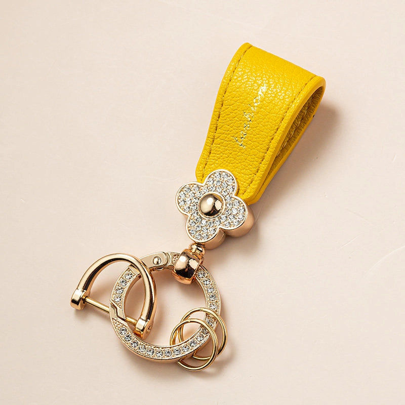 Shiny Four-Leaf Clover Keychain