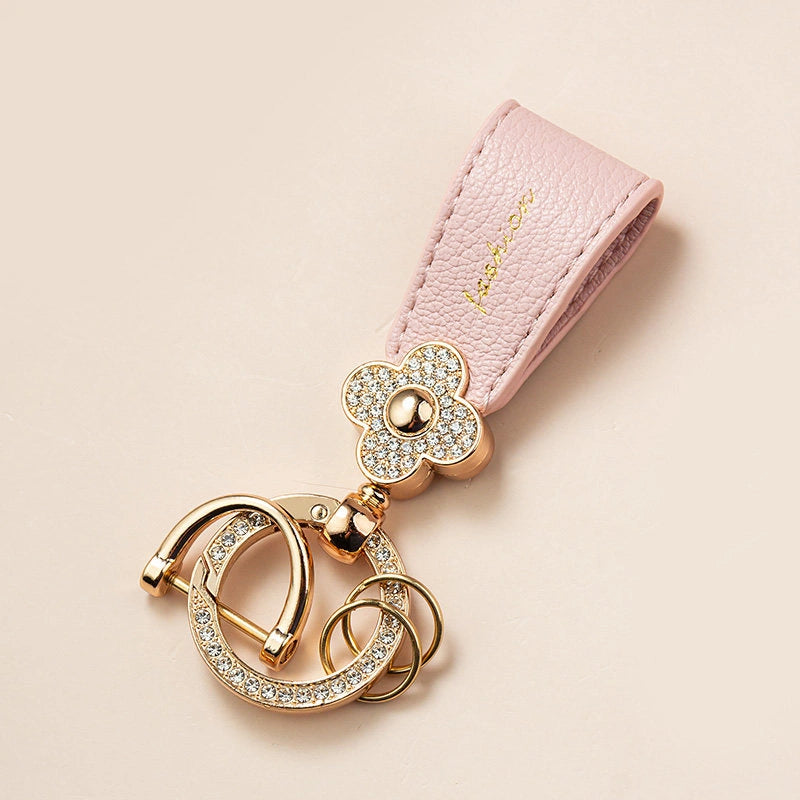 Shiny Four-Leaf Clover Keychain