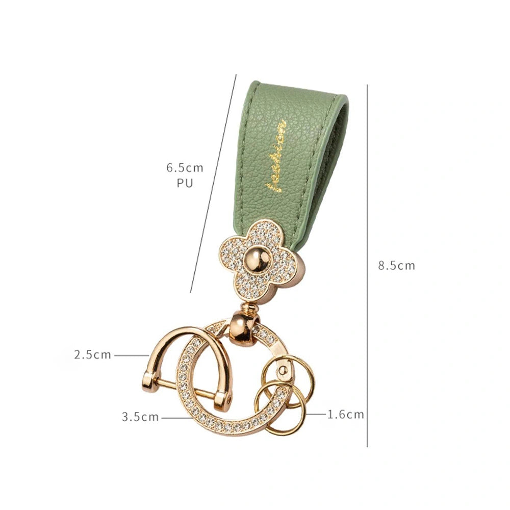 Shiny Four-Leaf Clover Keychain