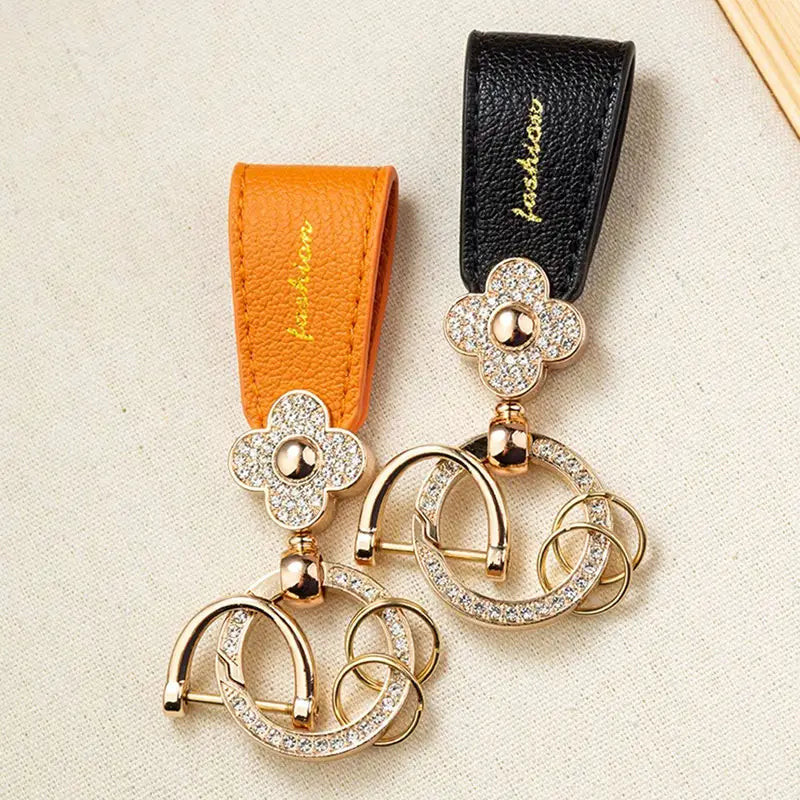 Shiny Four-Leaf Clover Keychain