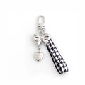 Silver Bow Heart Bag Charm