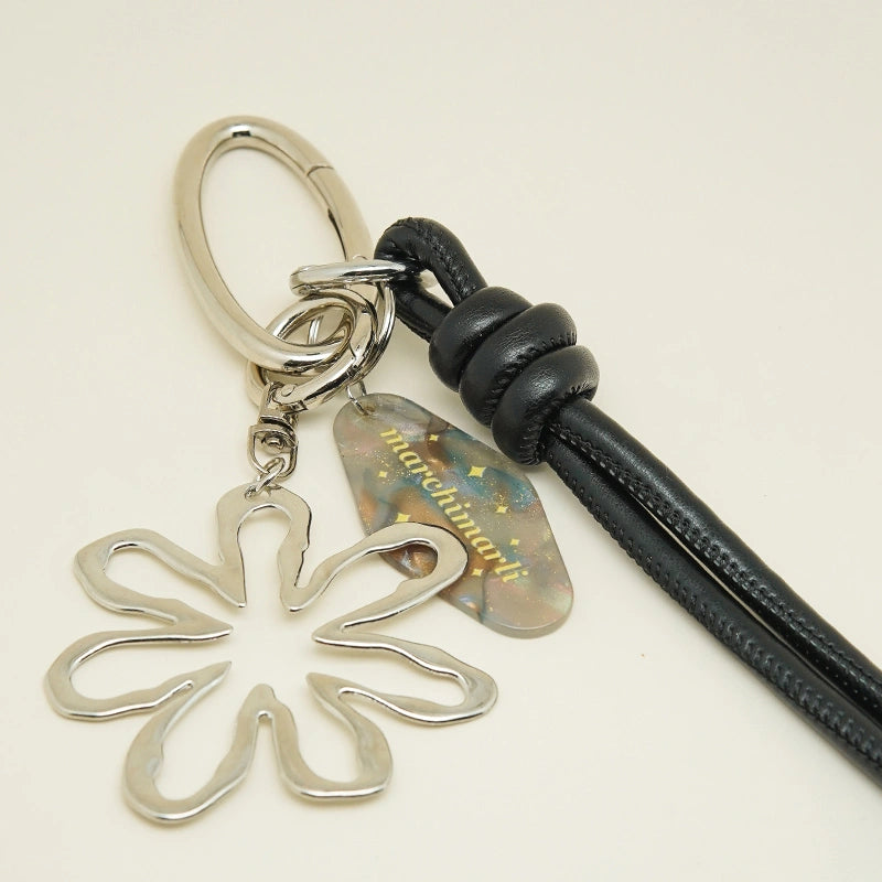Silver Daisy Bag Charm