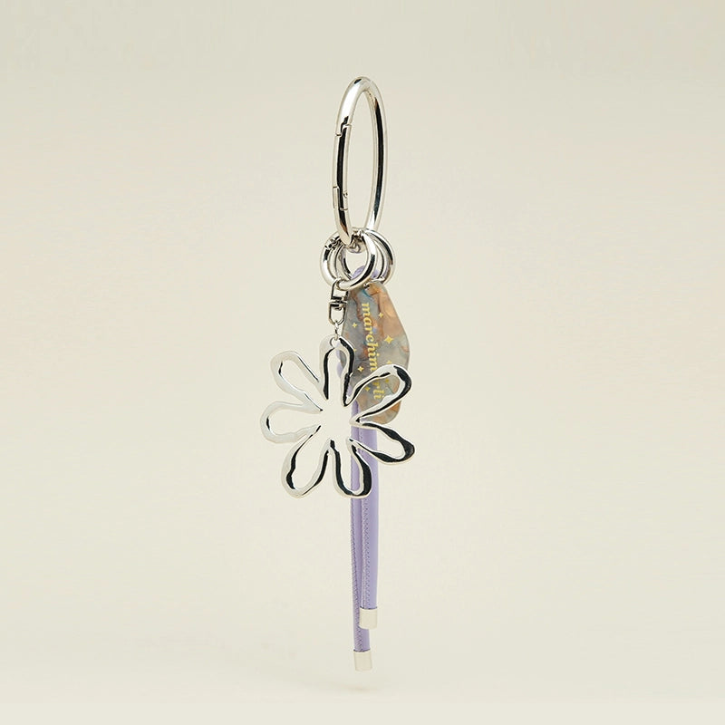 Silver Daisy Bag Charm