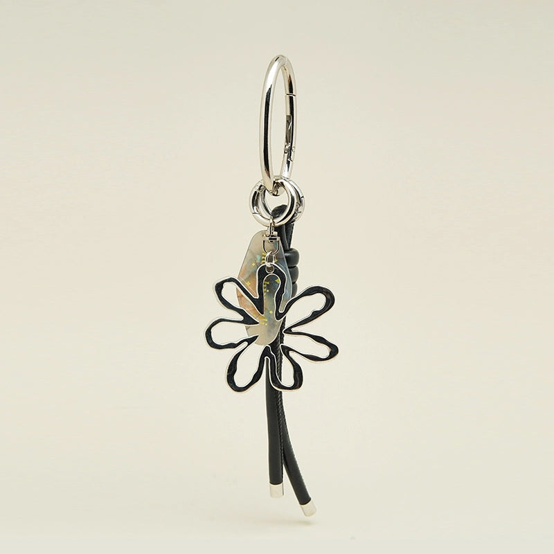 Silver Daisy Bag Charm