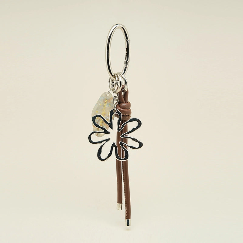 Silver Daisy Bag Charm
