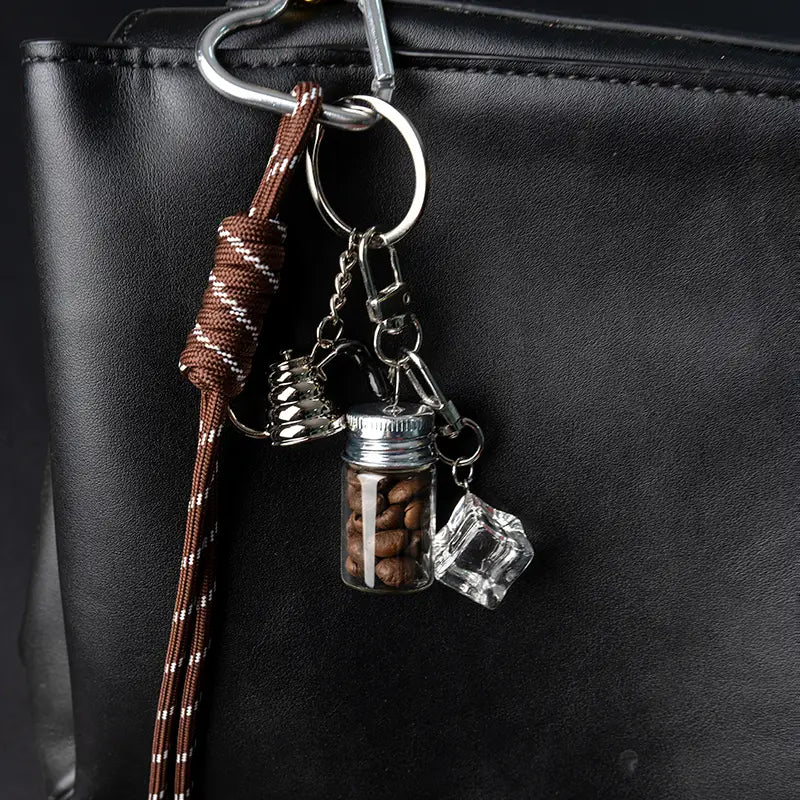 Smiley Coffee Bean Bag Charm