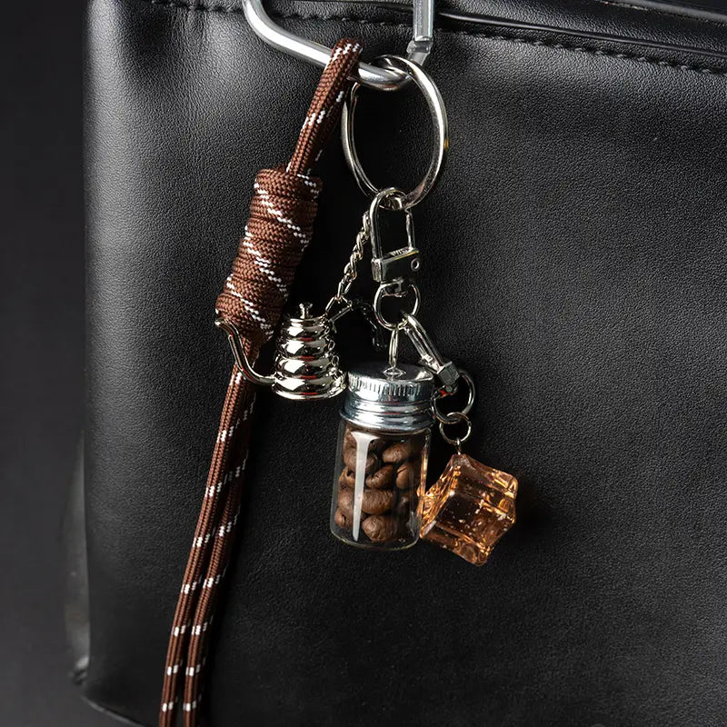 Smiley Coffee Bean Bag Charm