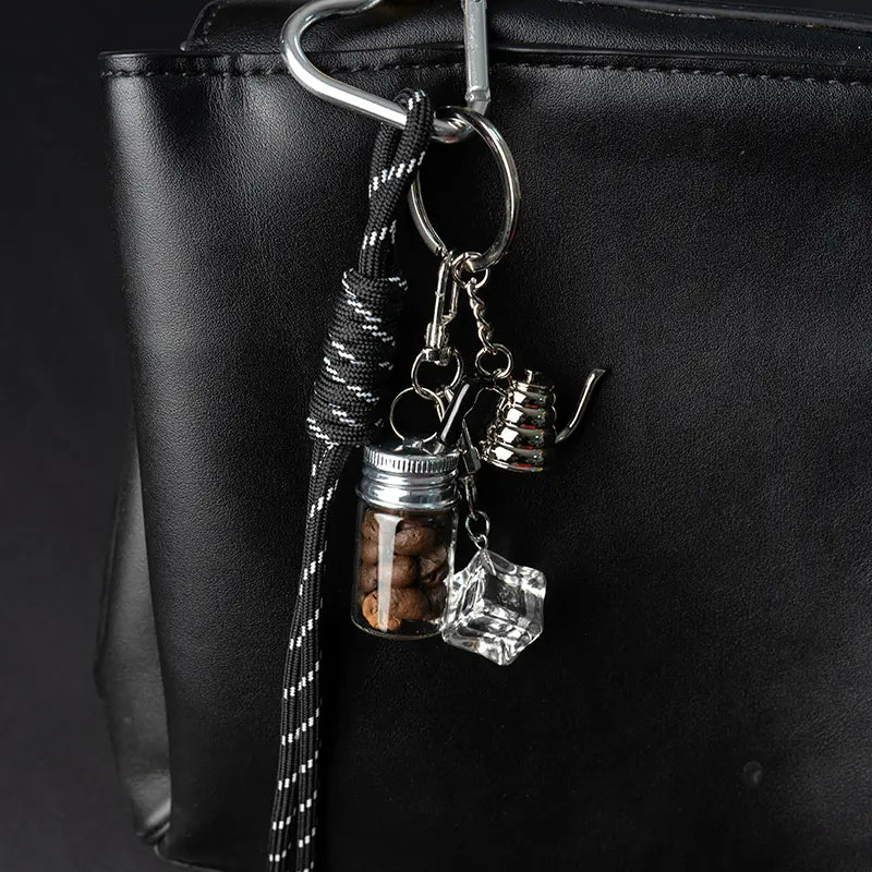 Smiley Coffee Bean Bag Charm