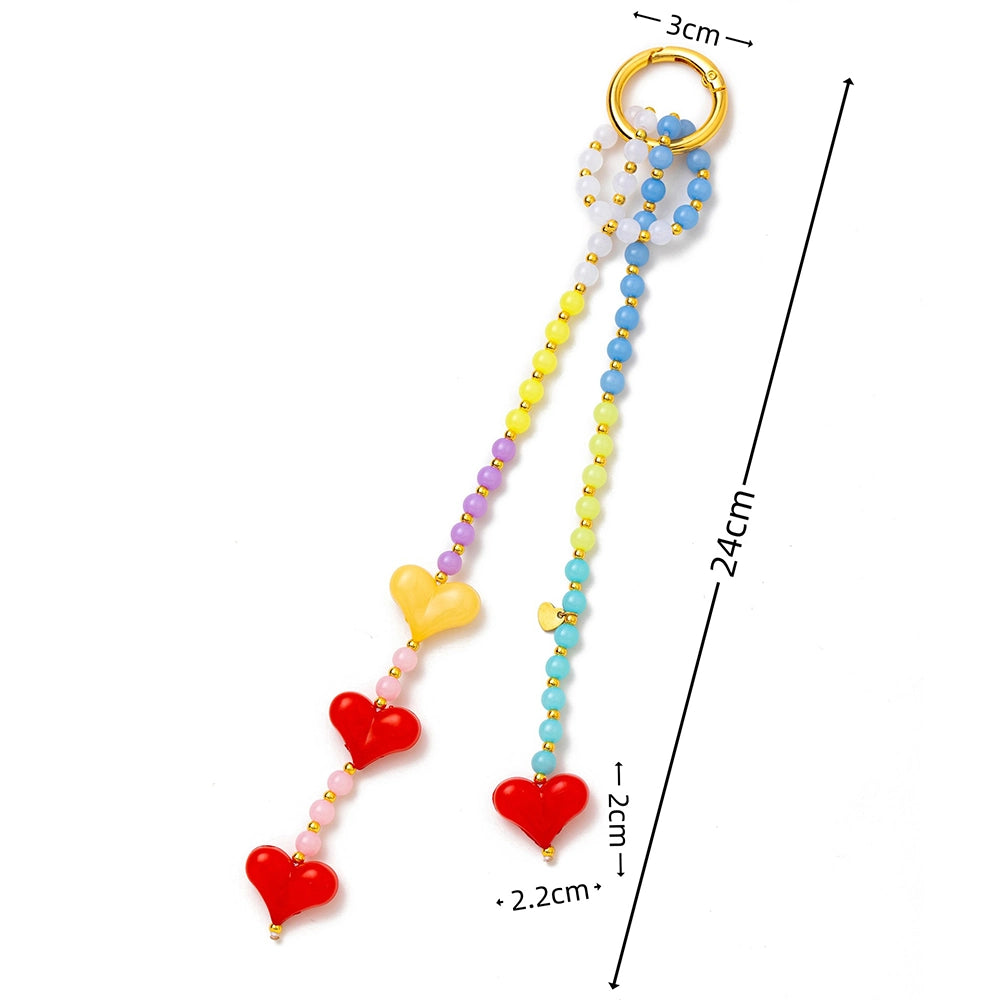 Smiley Heart Bag Charm