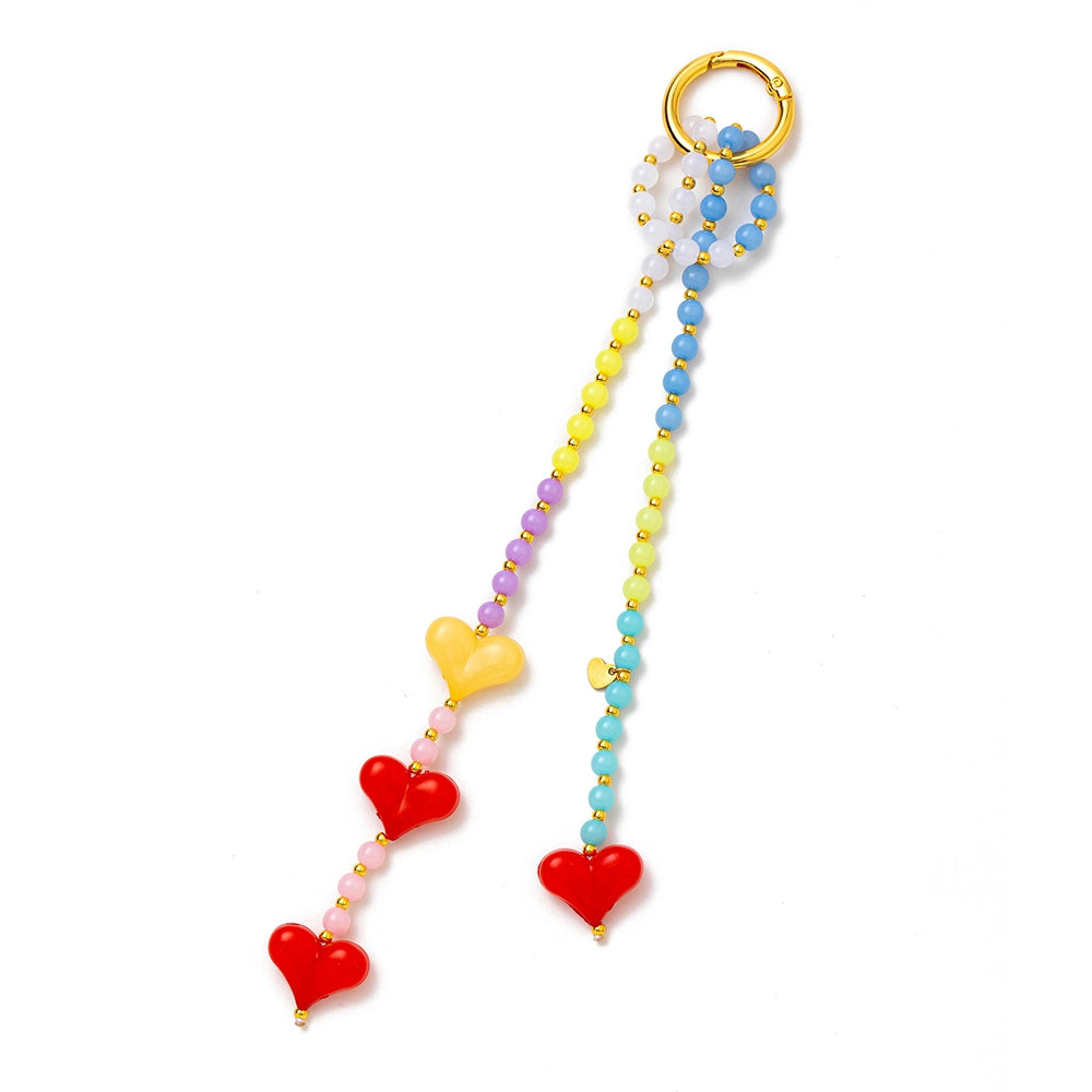 Smiley Heart Bag Charm
