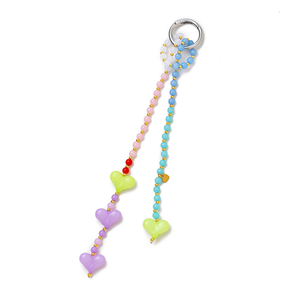 Smiley Heart Bag Charm