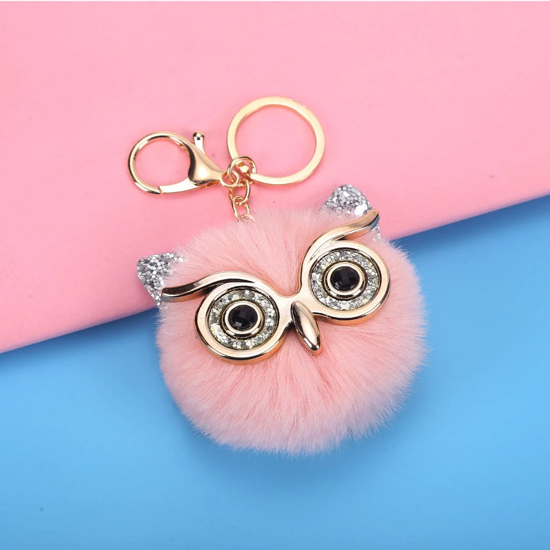 Soft Owl Bag Charm