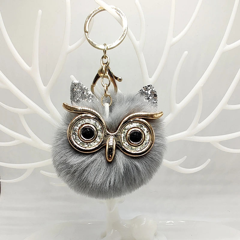Soft Owl Bag Charm