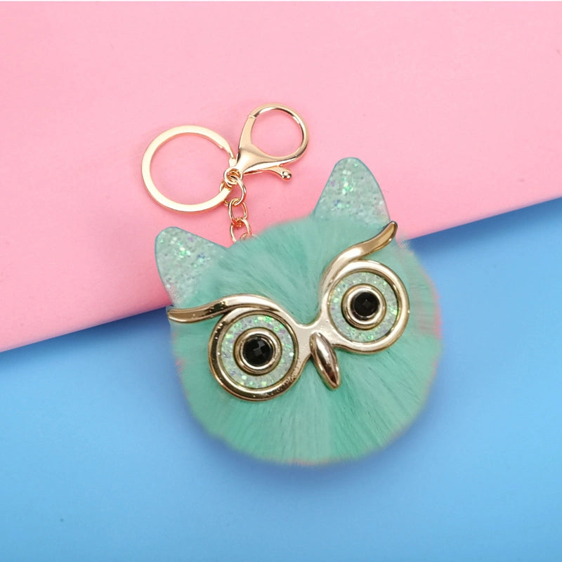 Soft Owl Bag Charm