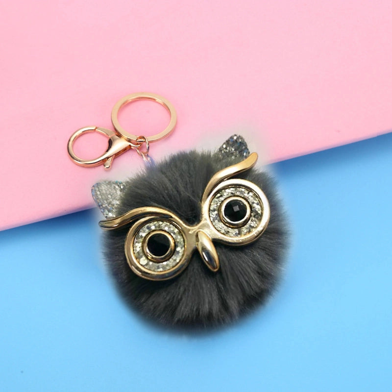 Soft Owl Bag Charm