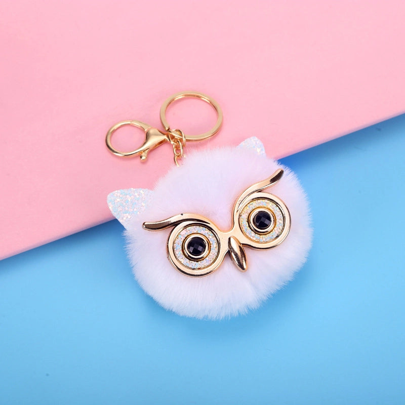 Soft Owl Bag Charm
