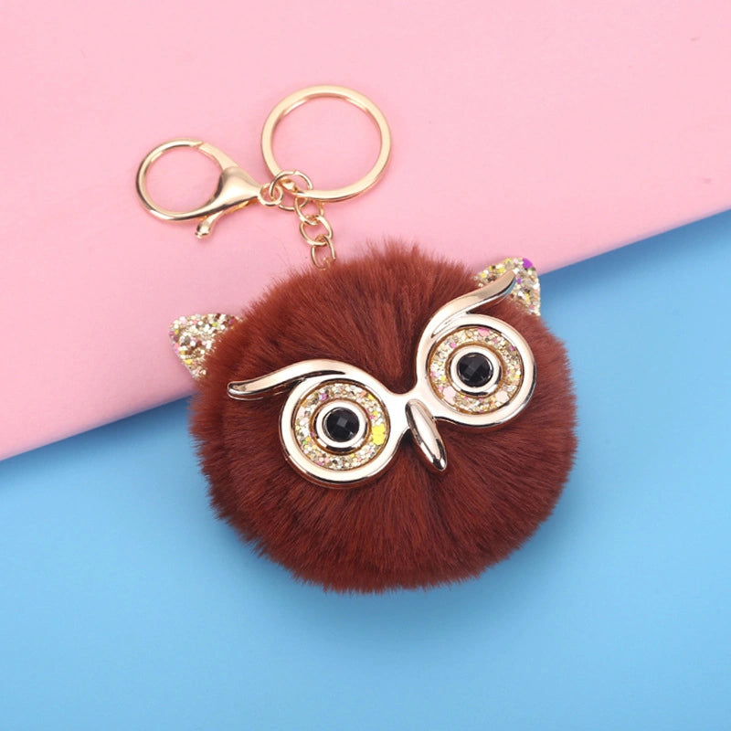 Soft Owl Bag Charm