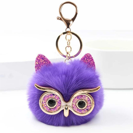 Soft Owl Bag Charm