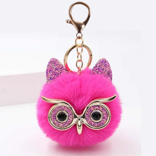 Soft Owl Bag Charm